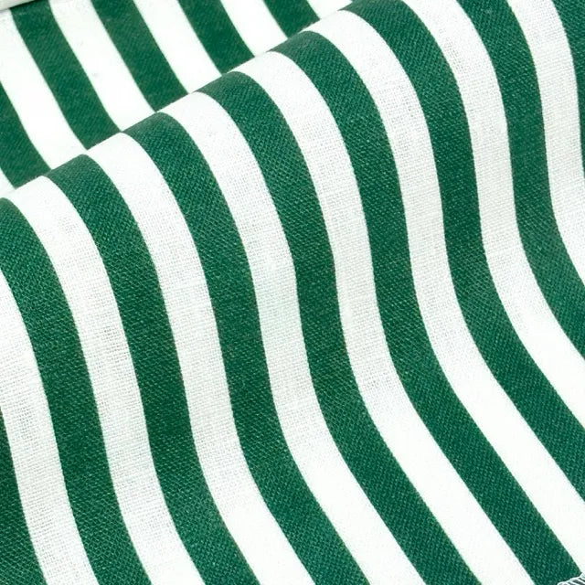 3/8" Narrow Thin Stripe 100% Natural Linen Fabric by the Yard, 57"Width, CL1102