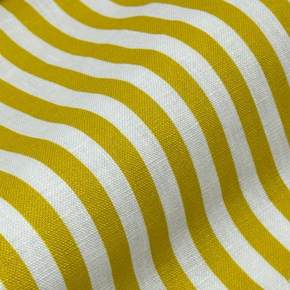 3/8" Narrow Thin Stripe 100% Natural Linen Fabric by the Yard, 57"Width, CL1102