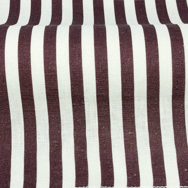 3/8" Narrow Thin Stripe 100% Natural Linen Fabric by the Yard, 57"Width, CL1102