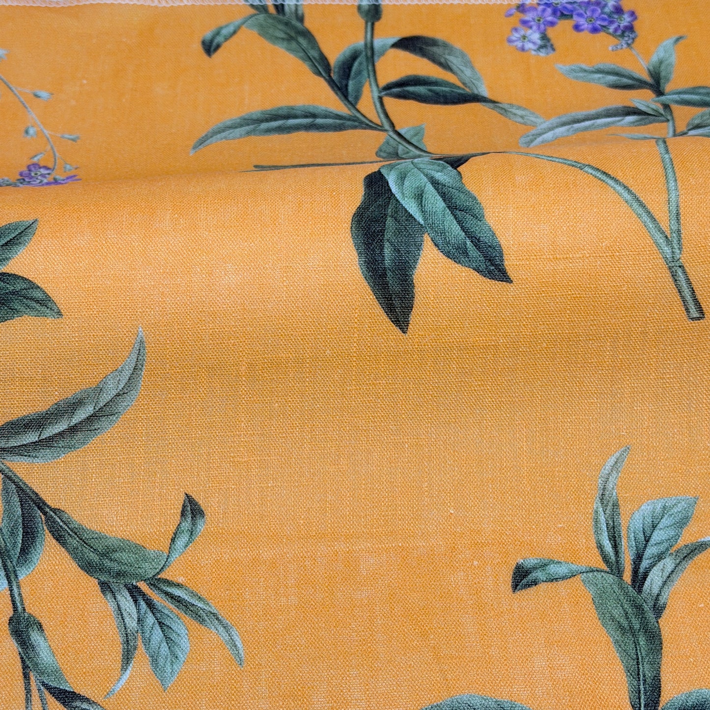 Plant Garden Handkerchief Light Weight 100% Linen Fabric By The Yard, 57"Width, CL1104