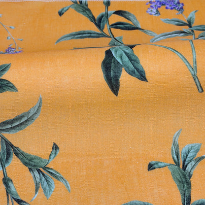Plant Garden Handkerchief Light Weight 100% Linen Fabric By The Yard, 57"Width, CL1104