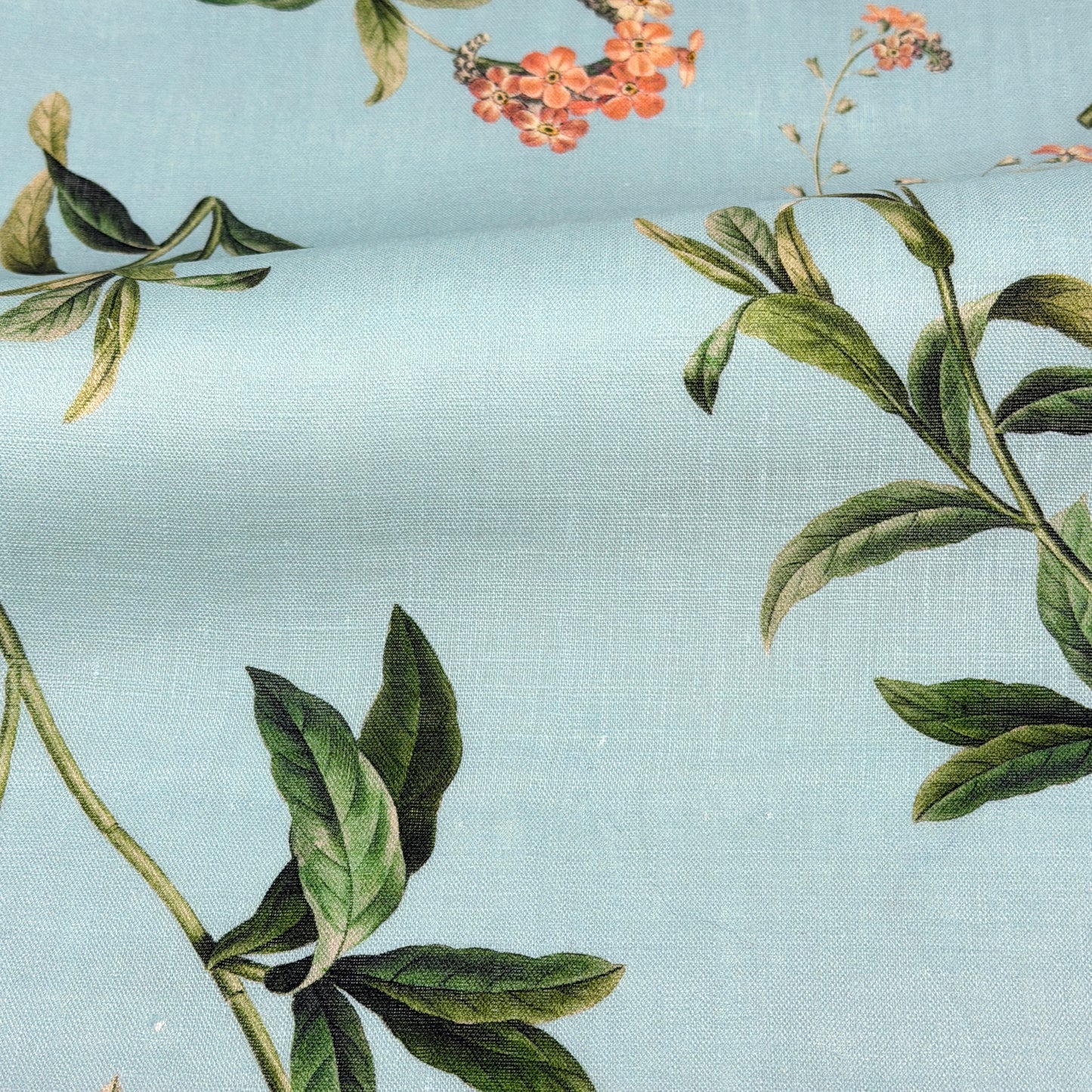 Plant Garden Handkerchief Light Weight 100% Linen Fabric By The Yard, 57"Width, CL1104