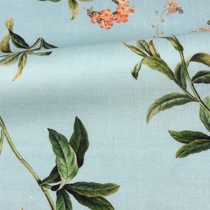 Plant Garden Handkerchief Light Weight 100% Linen Fabric By The Yard, 57"Width, CL1104