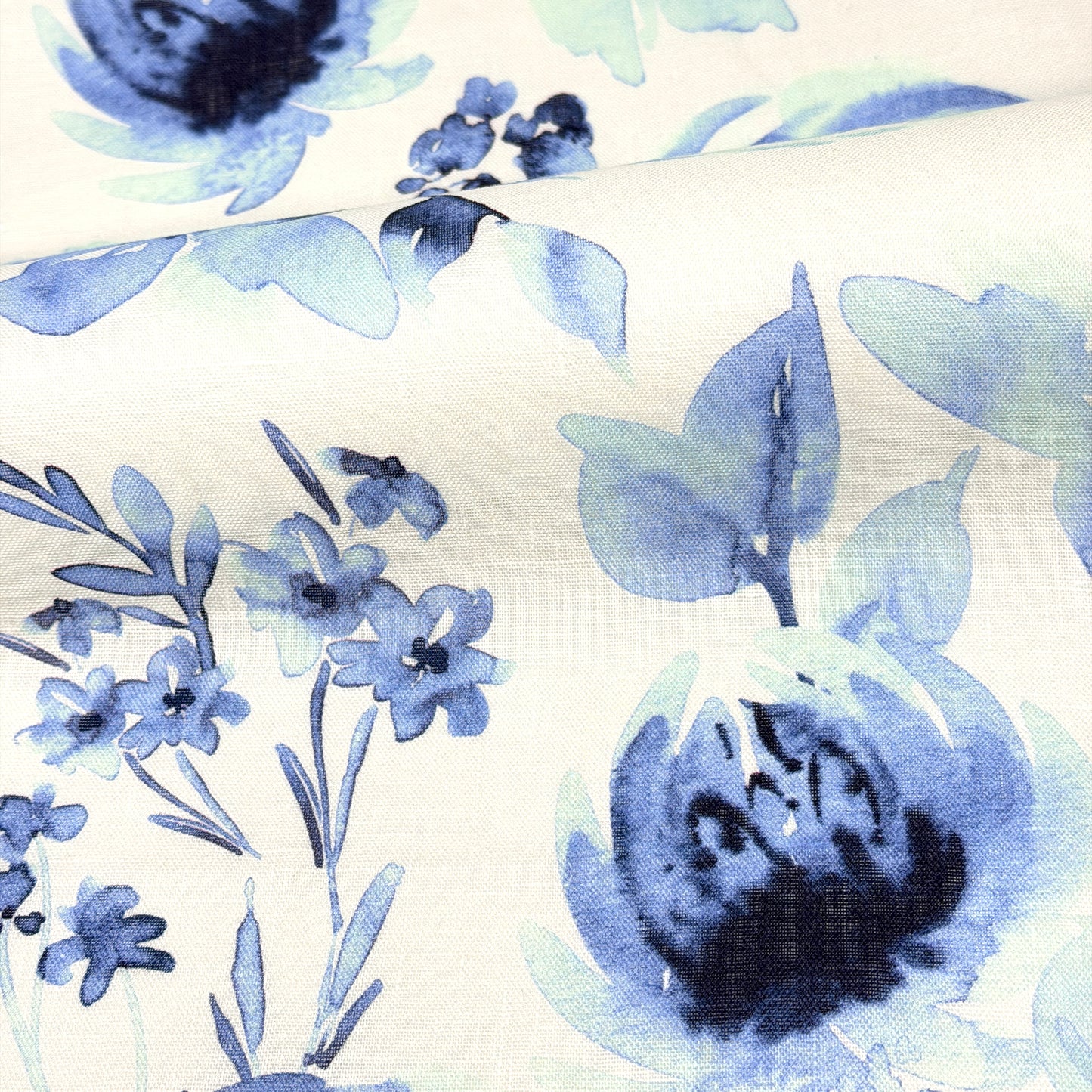 Water Roses Light Weight 100% Linen Fabric By The Yard, 57"Width, CL1105