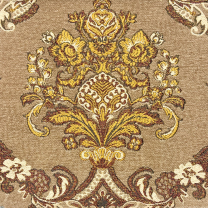 Sage Floral Damask Velvet Classic Relaxed Roman Shade, CL1195