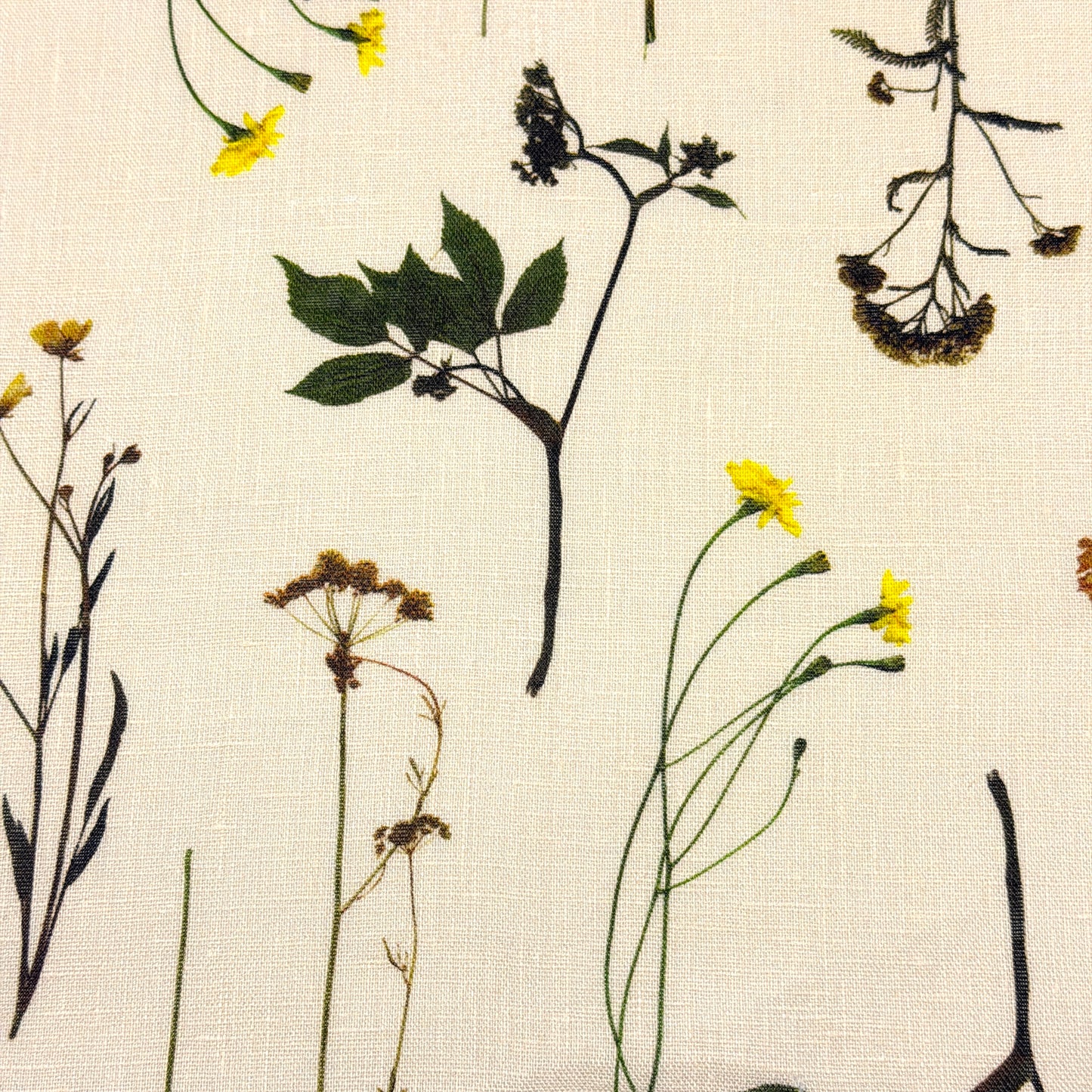 Bloom Plant Garden Print 100% Lightweight Linen Relaxed Roman Shade, CL1106