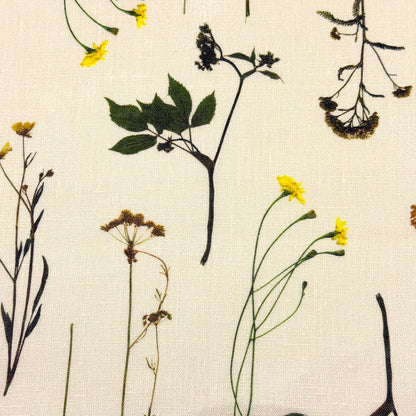 Bloom Plant Garden Print 100% Lightweight Linen Relaxed Roman Shade, CL1106