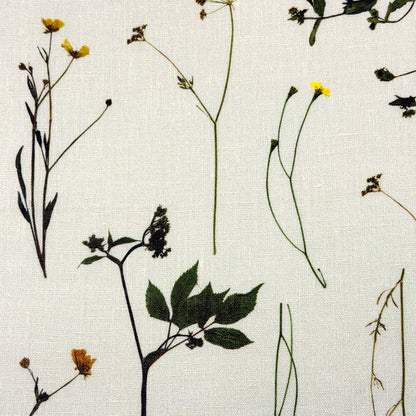 Bloom Plant Garden Print 100% Lightweight Linen Relaxed Roman Shade, CL1106