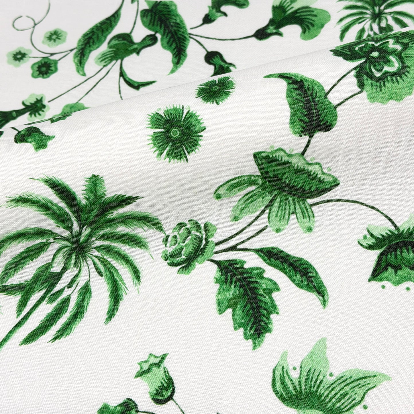 Blossom Flower Handkerchief Light Weight 100% Linen Fabric By The Yard, 57"Width, CL1111