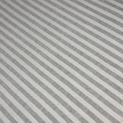 Beige and Tan Stripe 100% Linen Fabric By The Yard, 54"Width, CL1115