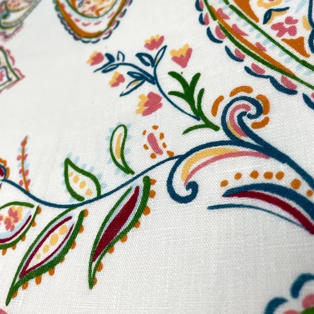 Heritage Paisley Handkerchief Lightweight 100% Linen Fabric by the Yard, 57"Width, CL1116