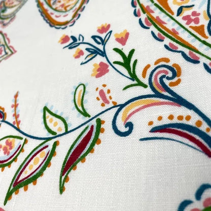 Heritage Paisley Handkerchief Lightweight 100% Linen Fabric by the Yard, 57"Width, CL1116
