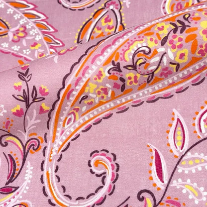 Heritage Paisley Handkerchief Lightweight 100% Linen Fabric by the Yard, 57"Width, CL1116