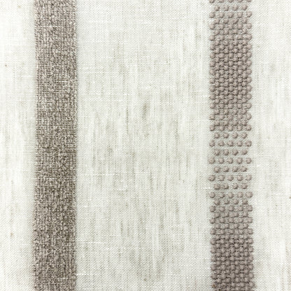 Dot and Texture Stripe Embroidery Blend Sheer Linen Flat Roman Shade, CL1118