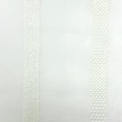 Dot and Texture Stripe Embroidery Blend Sheer Linen Fabric, 118"Width, CL1118