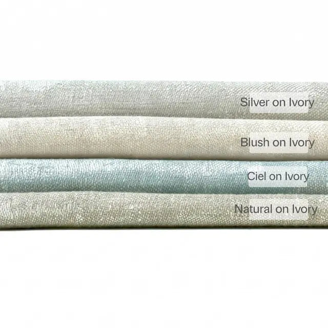 100% Linen Abstract Brushstroke Fabric by the Yard, 58"Width, CL1119