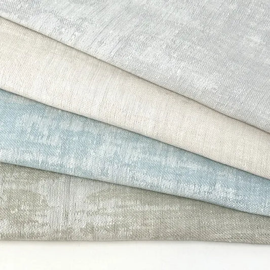 100% Linen Abstract Brushstroke Fabric Flat Roman Shade | CL1119