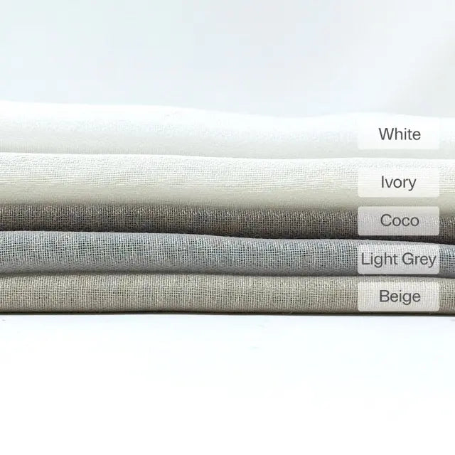 Sheer Faux Linen Fabric by the Yard, 118"Width, CL1122