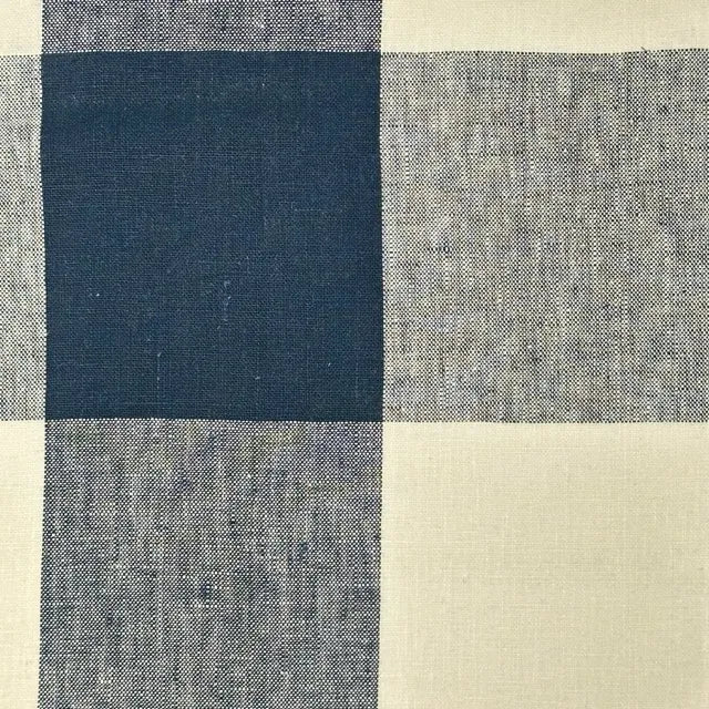 Checkered Square Multi Color 100% Linen Fabric by the Yard, 54"Width, CL1125