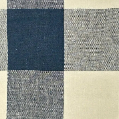 Checkered Square Multi Color 100% Linen Fabric by the Yard, 54"Width, CL1125