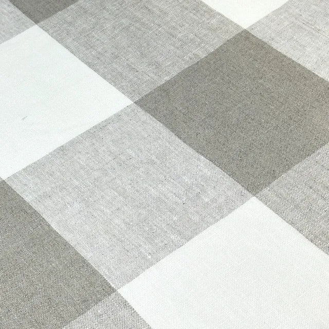 Checkered Square Multi Color 100% Linen Fabric by the Yard, 54"Width, CL1125