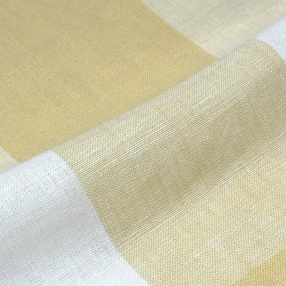 Checkered Square Multi Color 100% Linen Fabric by the Yard, 54"Width, CL1125