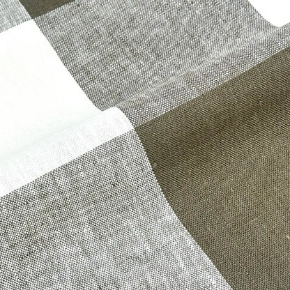 Checkered Square Multi Color 100% Linen Fabric by the Yard, 54"Width, CL1125