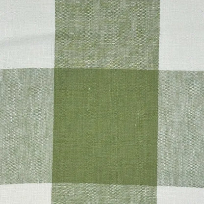 Checkered Square Multi Color 100% Linen Fabric by the Yard, 54"Width, CL1125