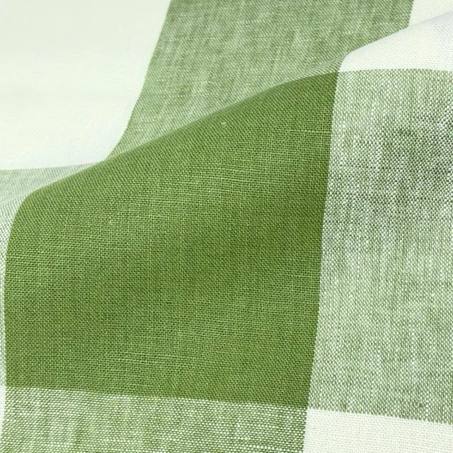 Checkered Square Multi Color 100% Linen Fabric by the Yard, 54"Width, CL1125
