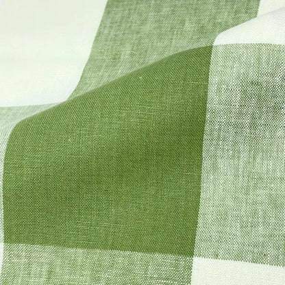 Checkered Square Multi Color 100% Linen Fabric by the Yard, 54"Width, CL1125