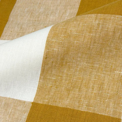 Checkered Square Multi Color 100% Linen Fabric by the Yard, 54"Width, CL1125