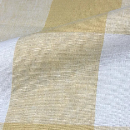 Checkered Square Multi Color 100% Linen Fabric by the Yard, 54"Width, CL1125