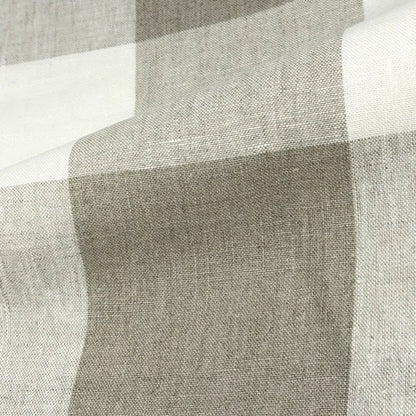 Checkered Square Multi Color 100% Linen Fabric by the Yard, 54"Width, CL1125