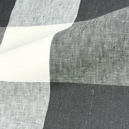 Checkered Square Multi Color 100% Linen Fabric by the Yard, 54"Width, CL1125