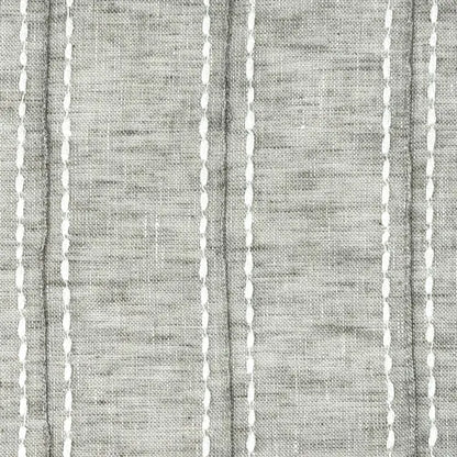 Embroidery Dot and Texture Stripe sheer Linen Flat Roman Shade, CL1126