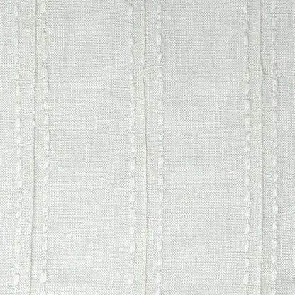 Embroidery Dot and Texture Stripe sheer Linen Flat Roman Shade, CL1126