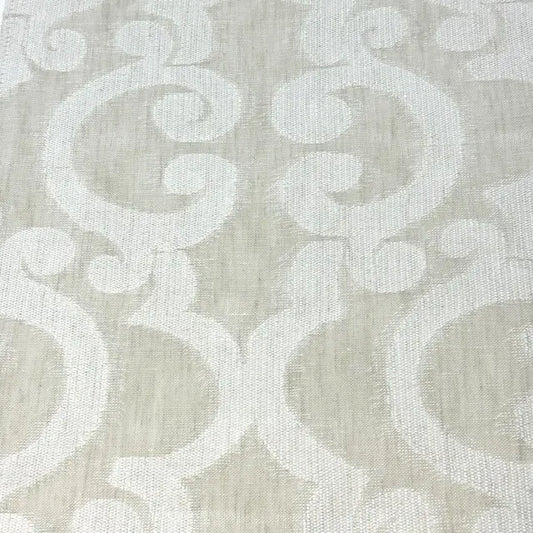 Classic Woven Scroll Linen-Blend Sheer Fabric By The Yard, 54"Width, CL1130