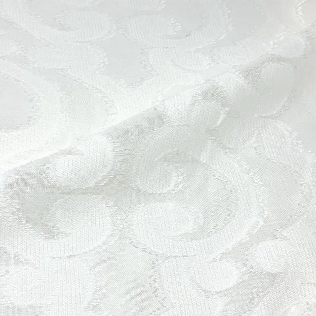 Classic Woven Scroll Linen-Blend Sheer Fabric By The Yard, 54"Width, CL1130
