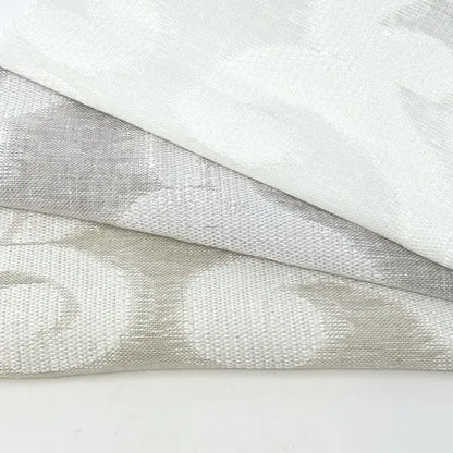 Classic Woven Scroll Linen-Blend Sheer Flat Roman Shade, CL1130