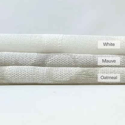 Classic Woven Scroll Linen-Blend Sheer Flat Roman Shade, CL1130