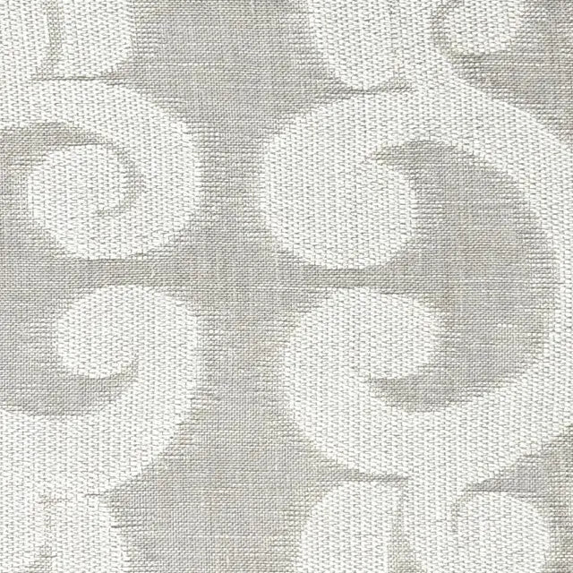 Classic Woven Scroll Linen-Blend Sheer Flat Roman Shade, CL1130