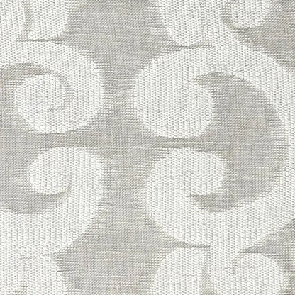 Classic Woven Scroll Linen-Blend Sheer Flat Roman Shade, CL1130