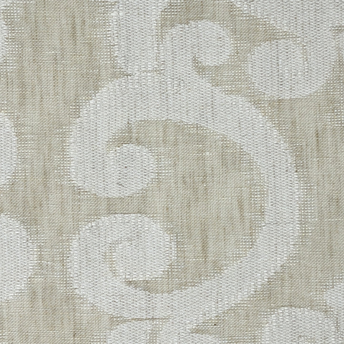 Damask Geometric Blend Linen Sheer Flat Roman Shade, CL1130