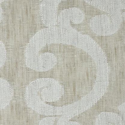 Damask Geometric Blend Linen Sheer Flat Roman Shade, CL1130