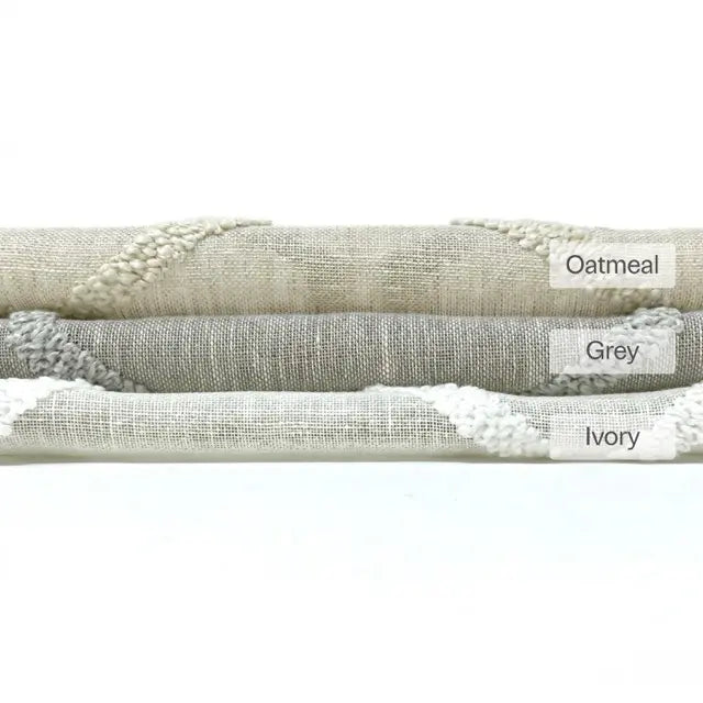 Embroidery Modern Geometric Blend Sheer Linen Fabric By The Yard, 54"Width, CL1133