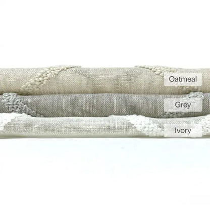 Embroidery Modern Geometric Blend Sheer Linen Fabric By The Yard, 54"Width, CL1133