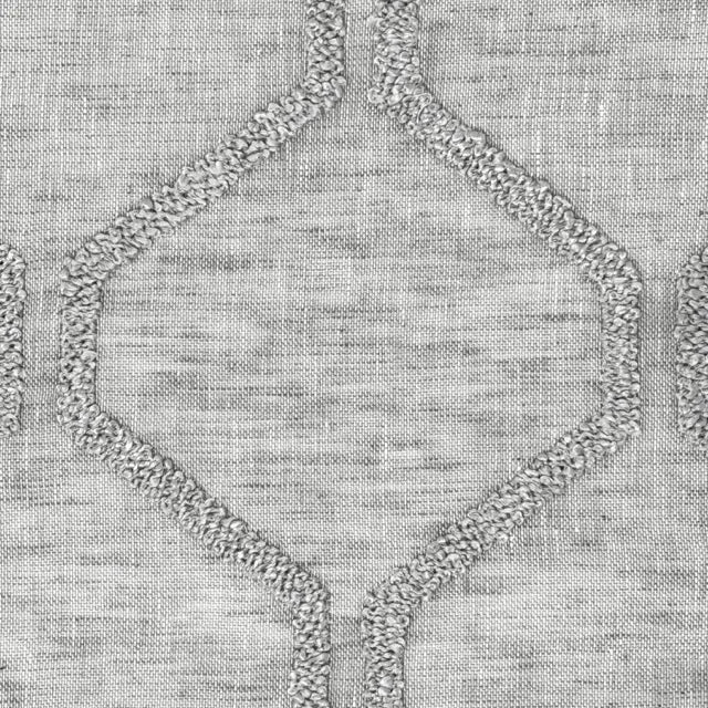 Embroidery Modern Geometric Blend Sheer Linen Fabric By The Yard, 54"Width, CL1133