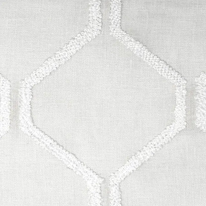 Embroidery Modern Geometric Blend Sheer Linen Fabric By The Yard, 54"Width, CL1133