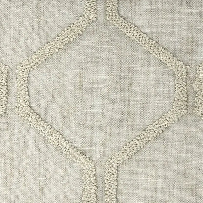Embroidery Modern Geometric Blend Sheer Linen Fabric By The Yard, 54"Width, CL1133