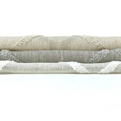Embroidery Modern Geometric Blend Sheer Linen Fabric By The Yard, 54"Width, CL1133